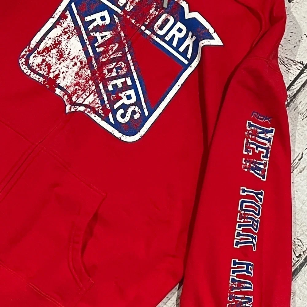 Boys Kids New York Rangers NHL Hockey Sports Hoodie Pullover Sweatshirt